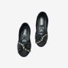 : Kids dress shoe with crystal bow and cushioned support