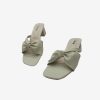 HOLY women's box heel sandal with bow and rhinestone design