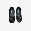 Kids dress shoe with crystal bow and cushioned support