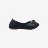 Kids dress shoe with crystal bow and cushioned support