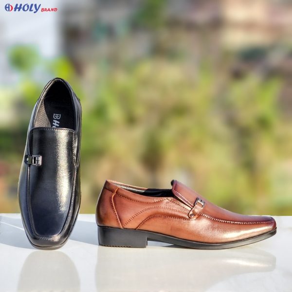 Holy Brand Men’s Premium Leather Formal Shoe Black and Brown – Office and Party Wear in Bangladesh