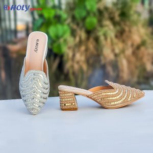 Holy Glam Stone Heel – stylish women's heel with stone design for weddings & parties