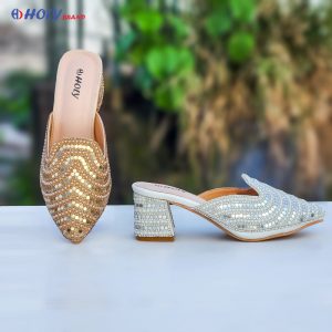 Holy Glam Stone Heel – stylish women's heel with stone design for weddings & parties