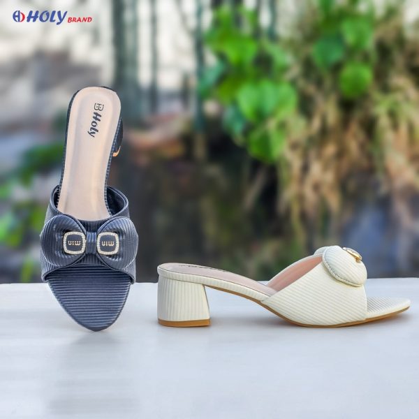 Holy Bow Block Heel – stylish women's footwear with bow design for parties & weddings