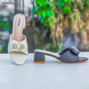 Holy Bow Block Heel – stylish women's footwear with bow design for parties & weddings