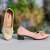 Holy Women’s Bow Flat Shoes with Golden Bow Design – Stylish Comfortable Ladies Footwear
