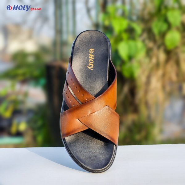 Holy Brand পুরুষদের ক্রস লেদার লুক স্যান্ডেল বাংলাদেশ