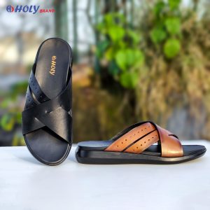 Holy Brand পুরুষদের ক্রস লেদার লুক স্যান্ডেল বাংলাদেশ