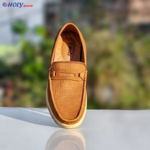 Holy Brand Men’s Premium Brown Leather Loafer Shoe – Stylish and Comfortable in Bangladesh